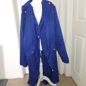 Women's Royal Blue Long Coat Jacket